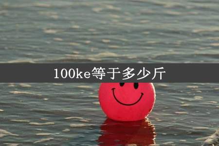 100ke等于多少斤