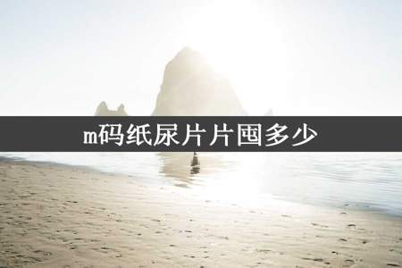 m码纸尿片片囤多少