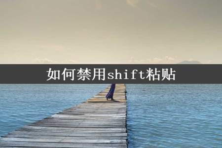 如何禁用shift粘贴