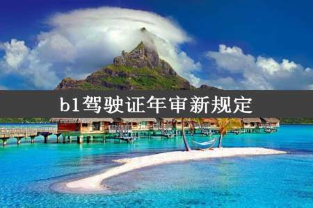 b1驾驶证年审新规定