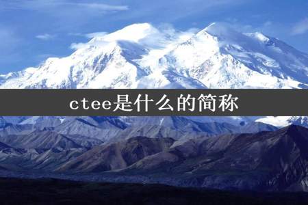 ctee是什么的简称