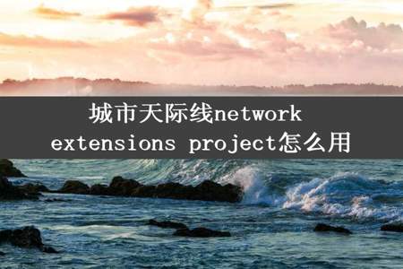 城市天际线network extensions project怎么用