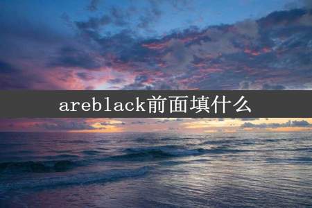 areblack前面填什么