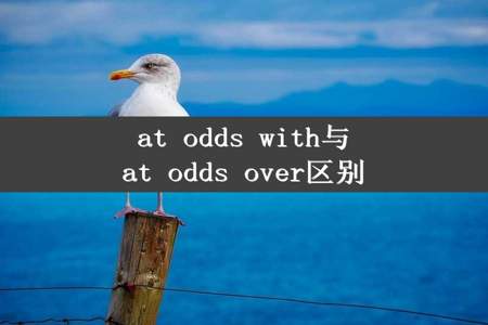 at odds with与at odds over区别