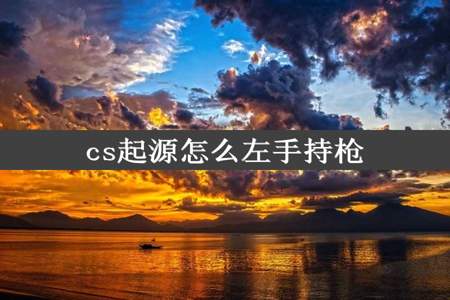 cs起源怎么左手持枪