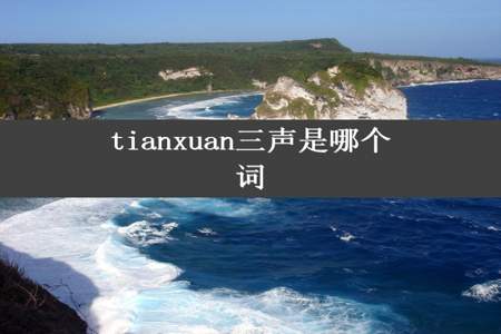 tianxuan三声是哪个词