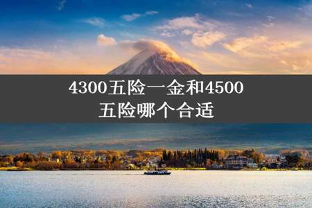 4300五险一金和4500五险哪个合适