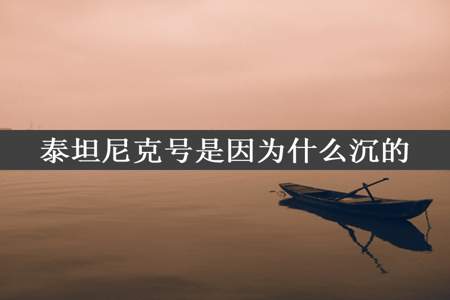 泰坦尼克号是因为什么沉的