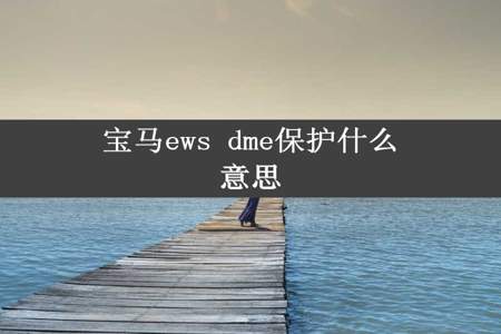 宝马ews dme保护什么意思