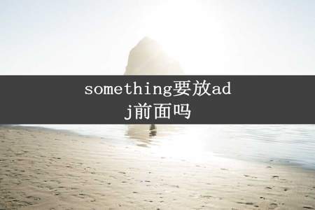 something要放adj前面吗