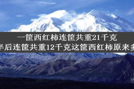 一筐西红柿连筐共重21千克卖掉一半后连筐共重12千克这筐西红柿原来多少千克