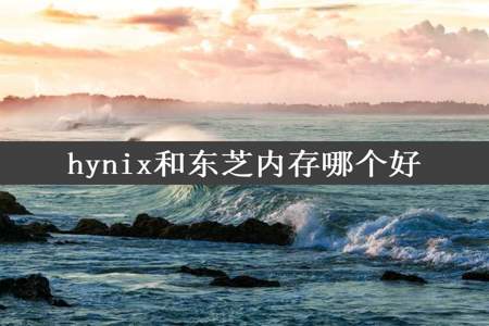 hynix和东芝内存哪个好