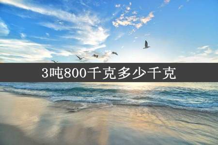 3吨800千克多少千克