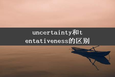 uncertainty和tentativeness的区别
