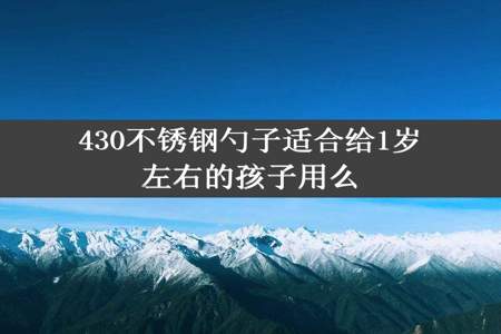 430不锈钢勺子适合给1岁左右的孩子用么