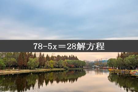 78-5x＝28解方程