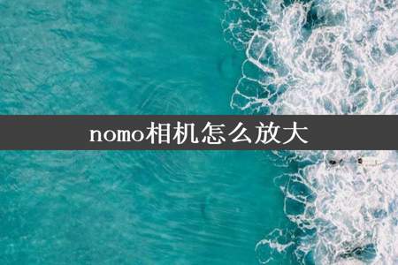 nomo相机怎么放大