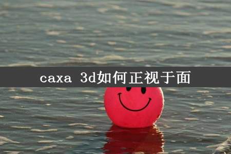 caxa 3d如何正视于面