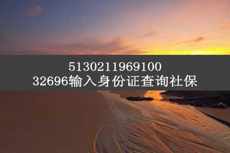 513021196910032696输入身份证查询社保