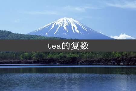 tea的复数