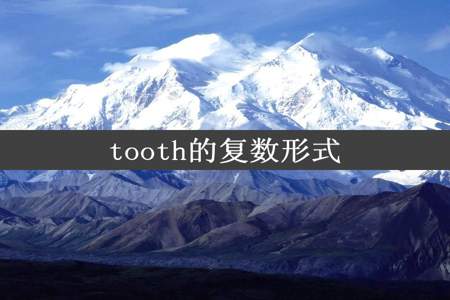 tooth的复数形式