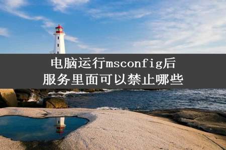 电脑运行msconfig后服务里面可以禁止哪些