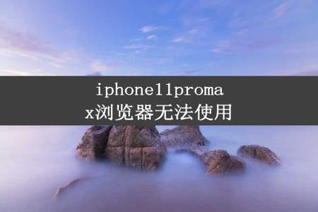 iphone11promax浏览器无法使用