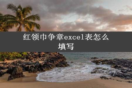 红领巾争章excel表怎么填写