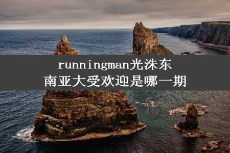 runningman光洙东南亚大受欢迎是哪一期