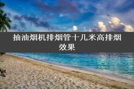 抽油烟机排烟管十几米高排烟效果