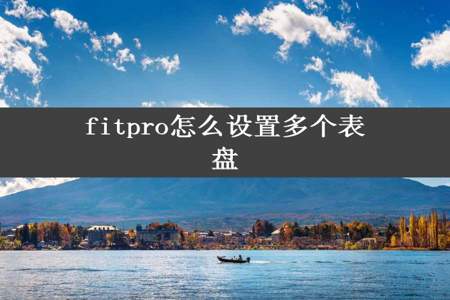 fitpro怎么设置多个表盘