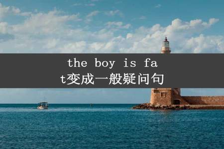 the boy is fat变成一般疑问句