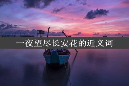 一夜望尽长安花的近义词