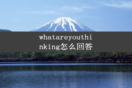 whatareyouthinking怎么回答