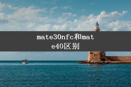 mate30nfc和mate40区别