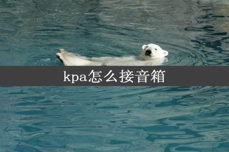 kpa怎么接音箱