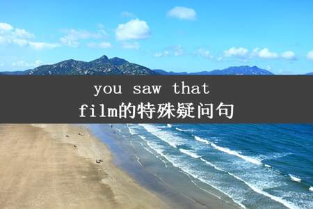 you saw that film的特殊疑问句