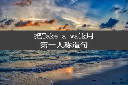 把Take a walk用第一人称造句