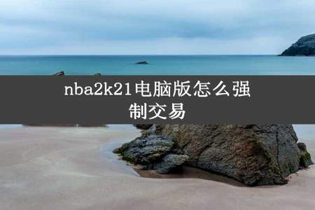 nba2k21电脑版怎么强制交易