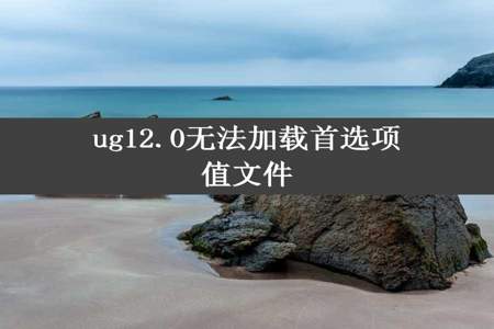 ug12.0无法加载首选项值文件