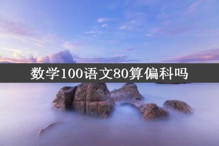 数学100语文80算偏科吗