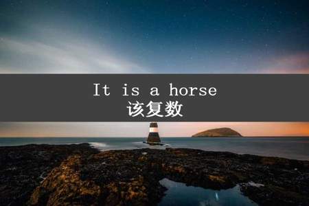 It is a horse该复数