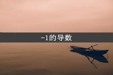 -1的导数