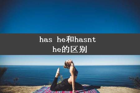 has he和hasnt he的区别