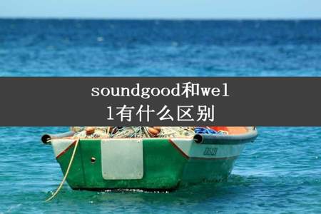 soundgood和well有什么区别