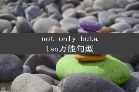 not only butalso万能句型