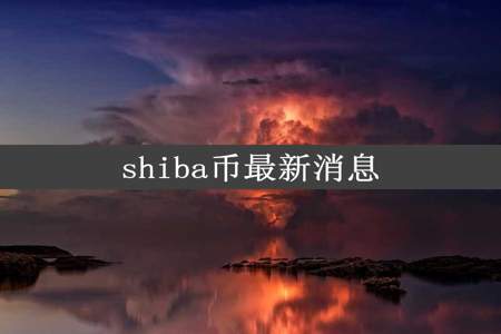 shiba币最新消息