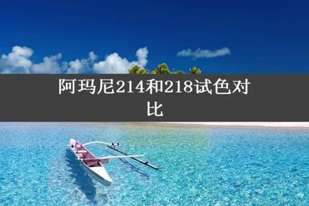 阿玛尼214和218试色对比