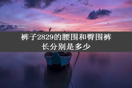 裤子2829的腰围和臀围裤长分别是多少