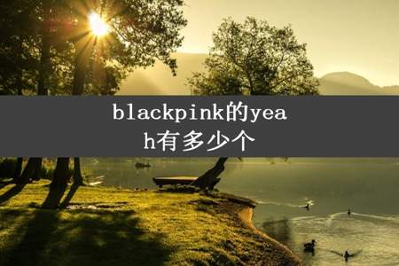 blackpink的yeah有多少个